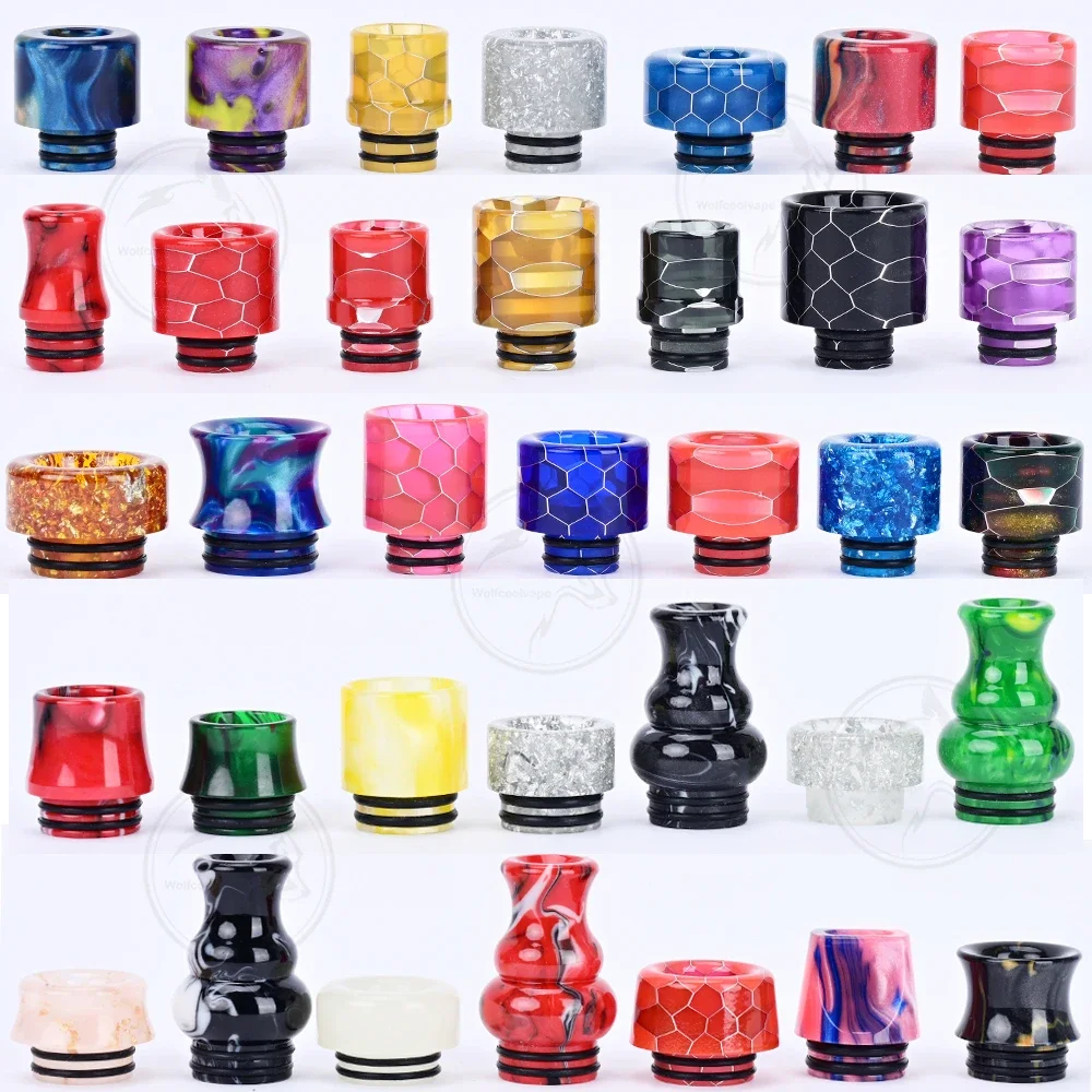 

35 шт./кор. wolfcoolvape Drip Tips 510 Drip Tip 810 Drip Tip мундштук vape, разные цвета, смоляные материалы, советы для Vapes Tanks rda