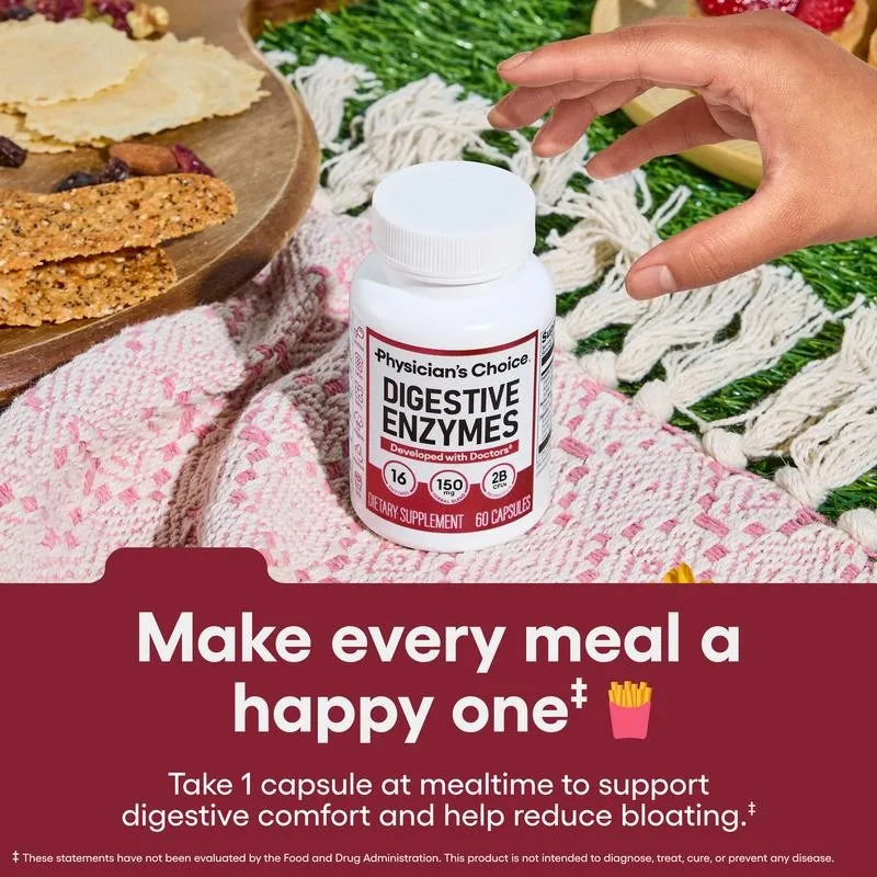

Digestive Enzymes - With Multi Enzymes - Promotes Digestive and Gut Health, Organic Prebiotics & Probiotics