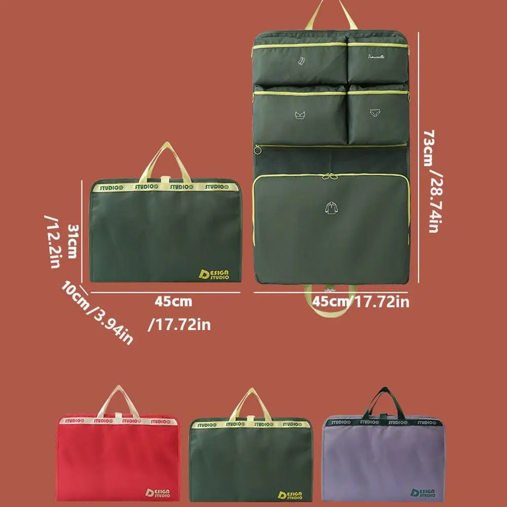 Waterproof 7in 1 Clothing Storage Bag Folding Large Capacity Travel Storage Bag Hanging Moisture-proof Luggage Organizing Bag