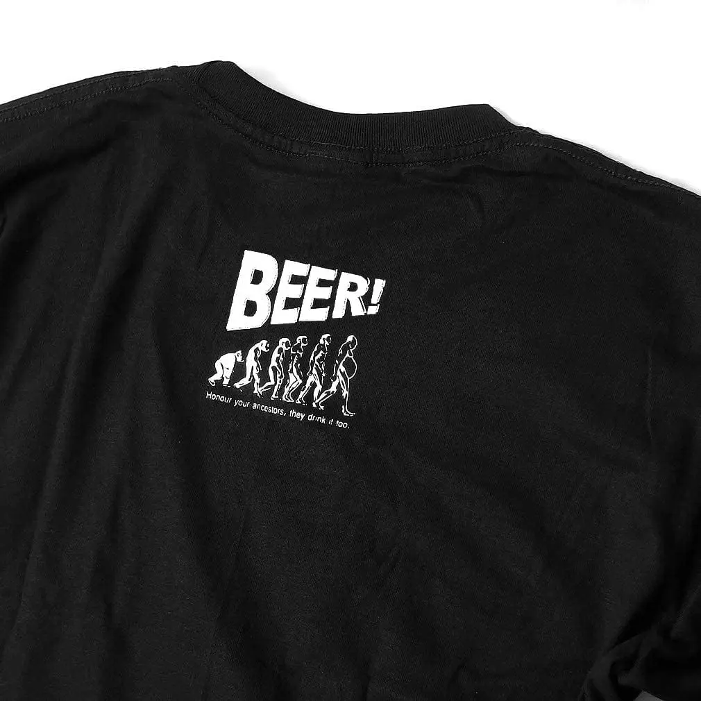 EVERSOUL البيرة تيشيرت بأكمام قصيرة تي شيرتات عجيبة البيرة تطور الإنسان نيتا مطابقة هدية هدية عيد ميلاد أسود للجنسين القطن المحملة