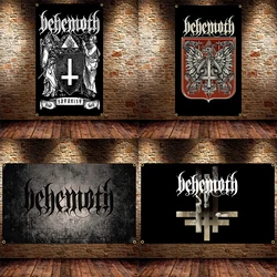 90X150CM 3X5Ft Black Metal Band behemoths  Flag Polyester Printing Black Metal Band Banner For Decor Tapestry