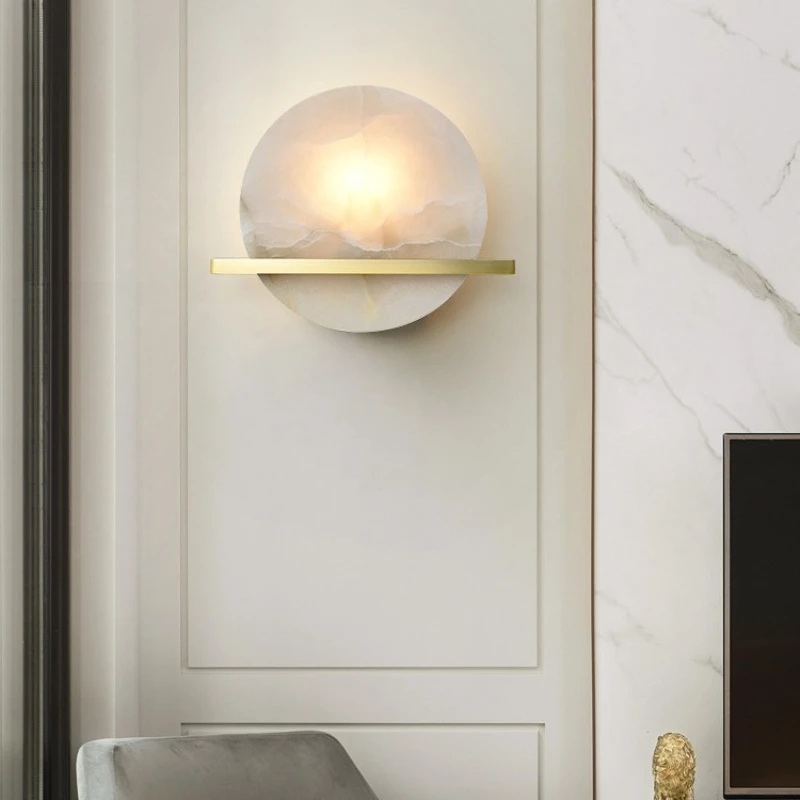 

Wall lamp living room background wall lamp light luxury post-modern atmosphere stairs aisle bedroom bedside lamp