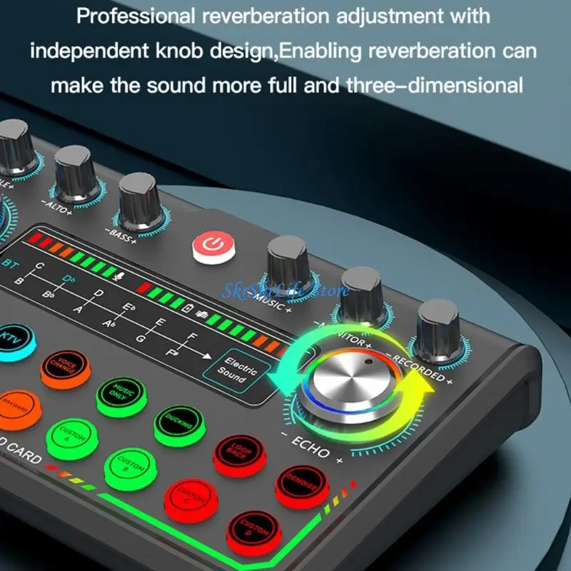 

E65E USB Sound Card Live Broadcast Sound Card Advanced Auditory Decoding Easy Controls