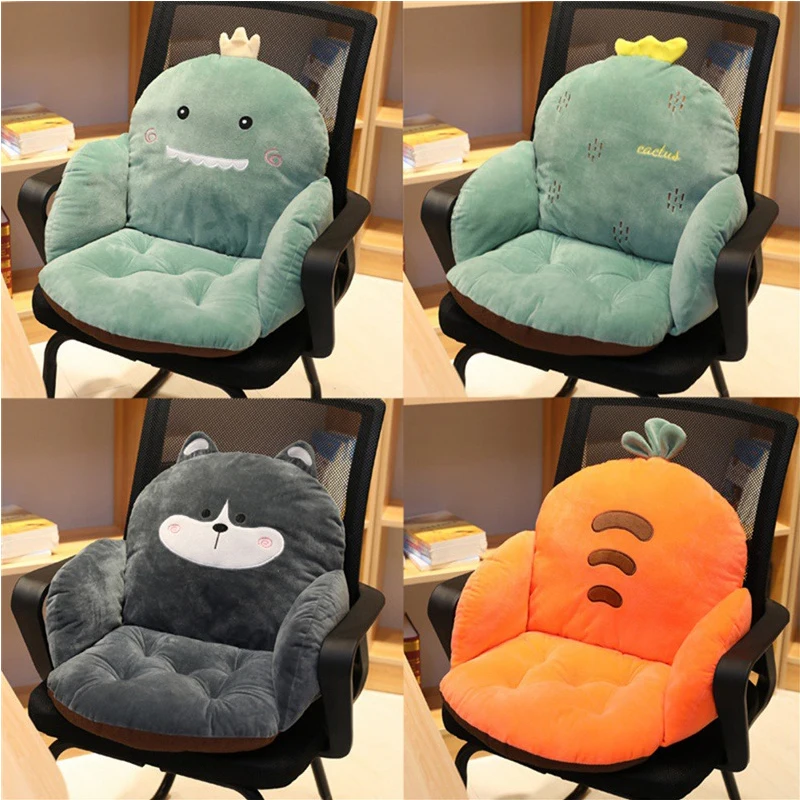 Soft Thick Chair Cushion Fruit Animal Semi Enclosed Cushion For Sofa Modern Simple And Comfortable Cartoon Shaped Cushion