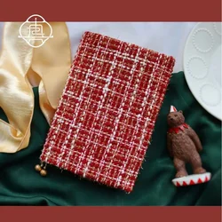 【Christmas Red Beans】Original Handmade A5 A6 Notebook Covers Protector Book Sleeve Crafted Fabric Products Diary Cover，in Stock