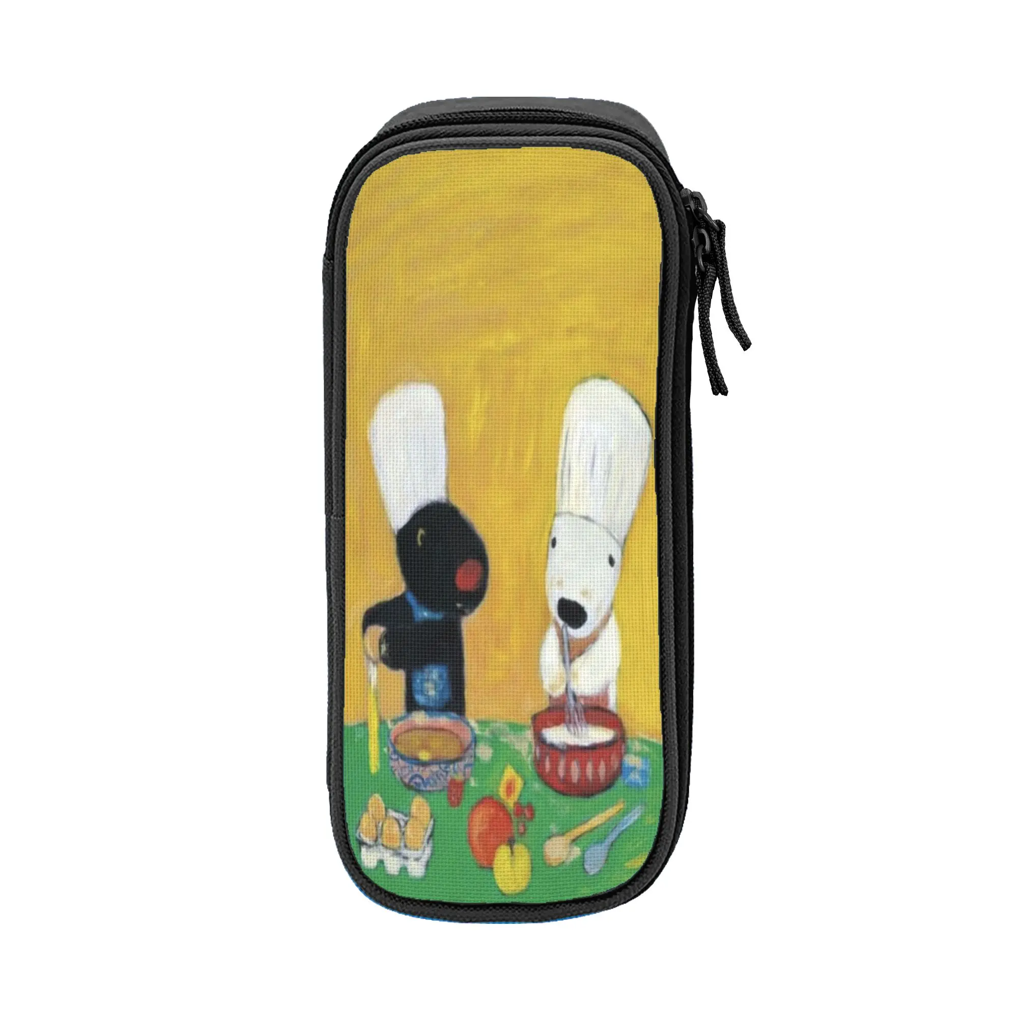 Estuche creativo para lápices con dibujos de Gaspard e Lisa, caja para lápices, soporte para bolígrafos para estudiantes, bolsas de gran capacidad, suministros escolares