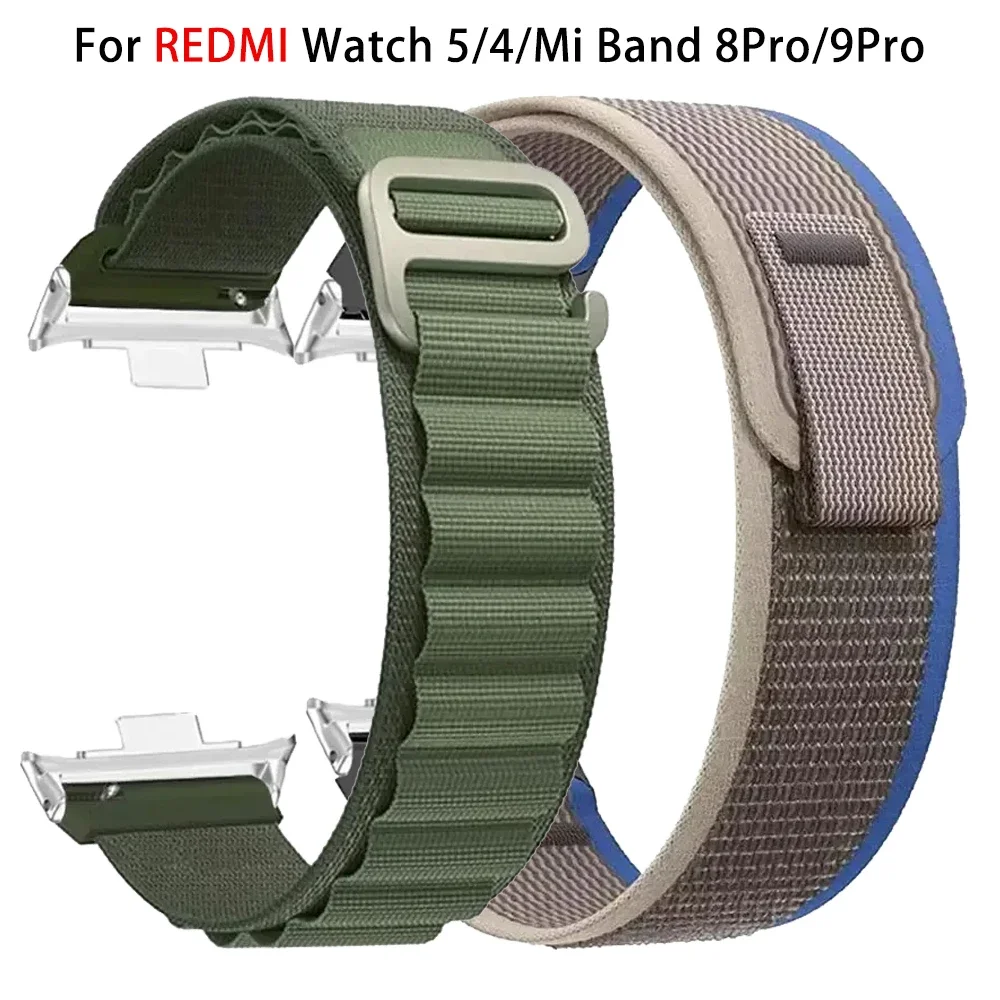 Alpine Nylon Loop Strap for Xiaomi Redmi Watch 5 4 Bracelet Elastic Watchband for Mi Band 8/9Pro Trail Correa band Accessories