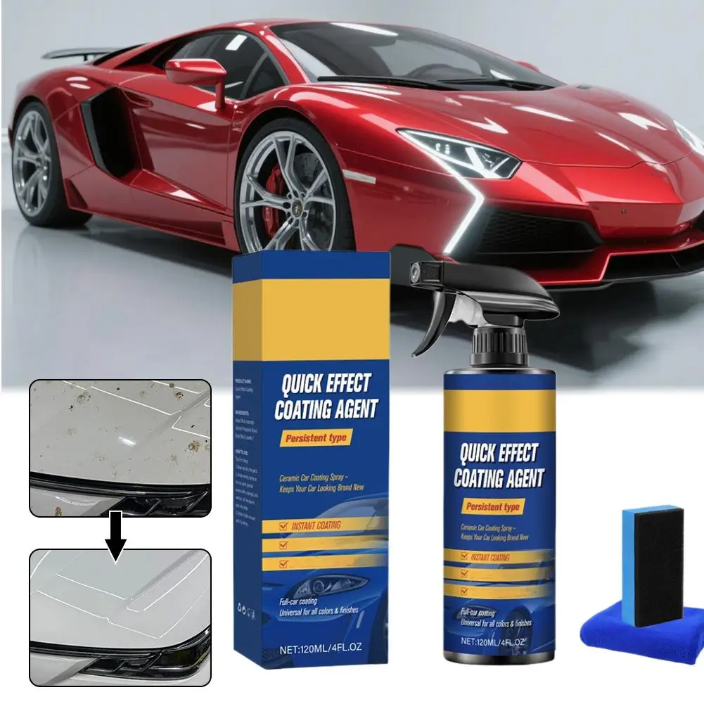 1/2/3Pcs 120ml Car Coating Spray Multi-Functional Coating Renewal Agent High Protection Quick Car Scratch Remover Auto Tools