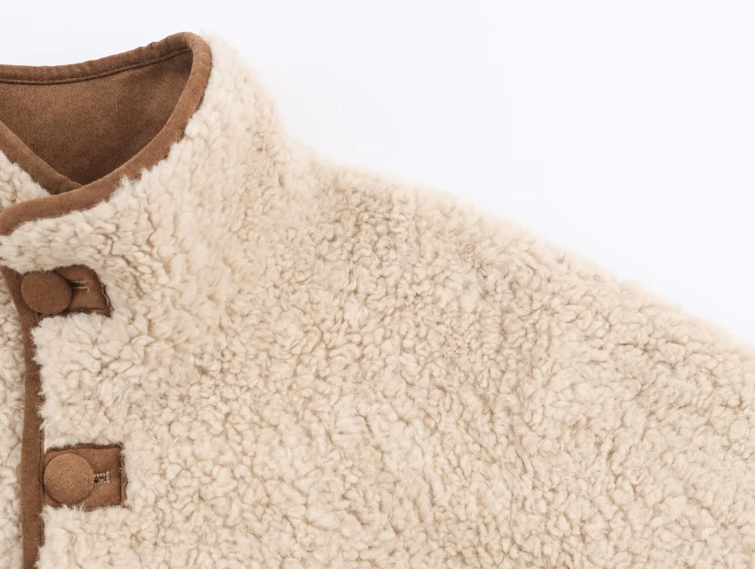 Veste une pièce en fourrure de peluche, col montant double face, à la mode, européen et américain, nouvelle collection automne et hiver 2025