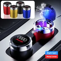 Car Cigarette Ashtray Cup With Lid With LED Light For Audi A3 A4 A5 B8 8P B9 8V B6 B7 A1 A6 C6 Q3 Q5 C7 8I kuga A7 Accessories