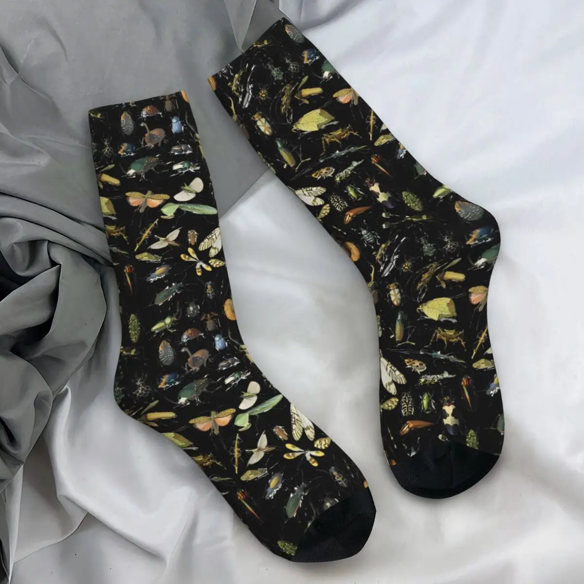 Insects Harajuku Socks Adolphe Millot Insects Spider Modern Stockings Spring Anti Adults Men Socks Soft Graphic Climbing Socks