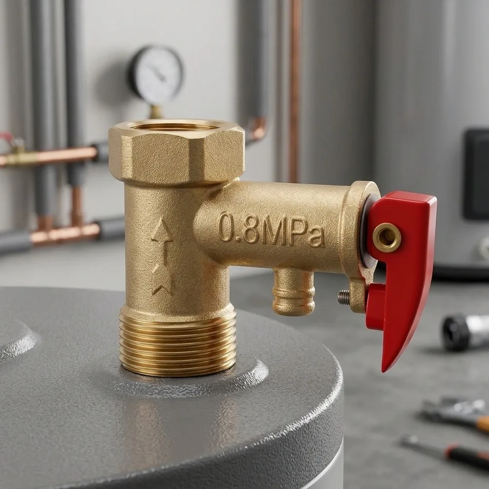 Copper Safety Valve for Haier and For Midea Electric Water Heater Models Check Valve with Pressure Relief Function