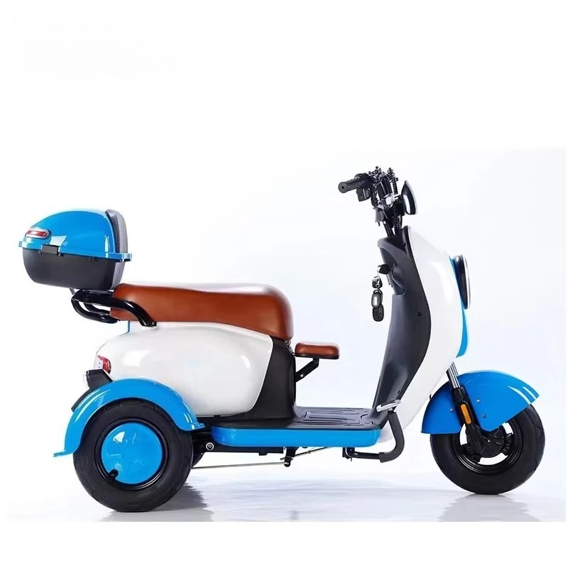 2024 Adult E-TRICYCLE Electric Scooter 500W Fast Speed 24km/h Moto Bike 48V 20ah Lithium Battery 500W Motor Power 60V Voltage