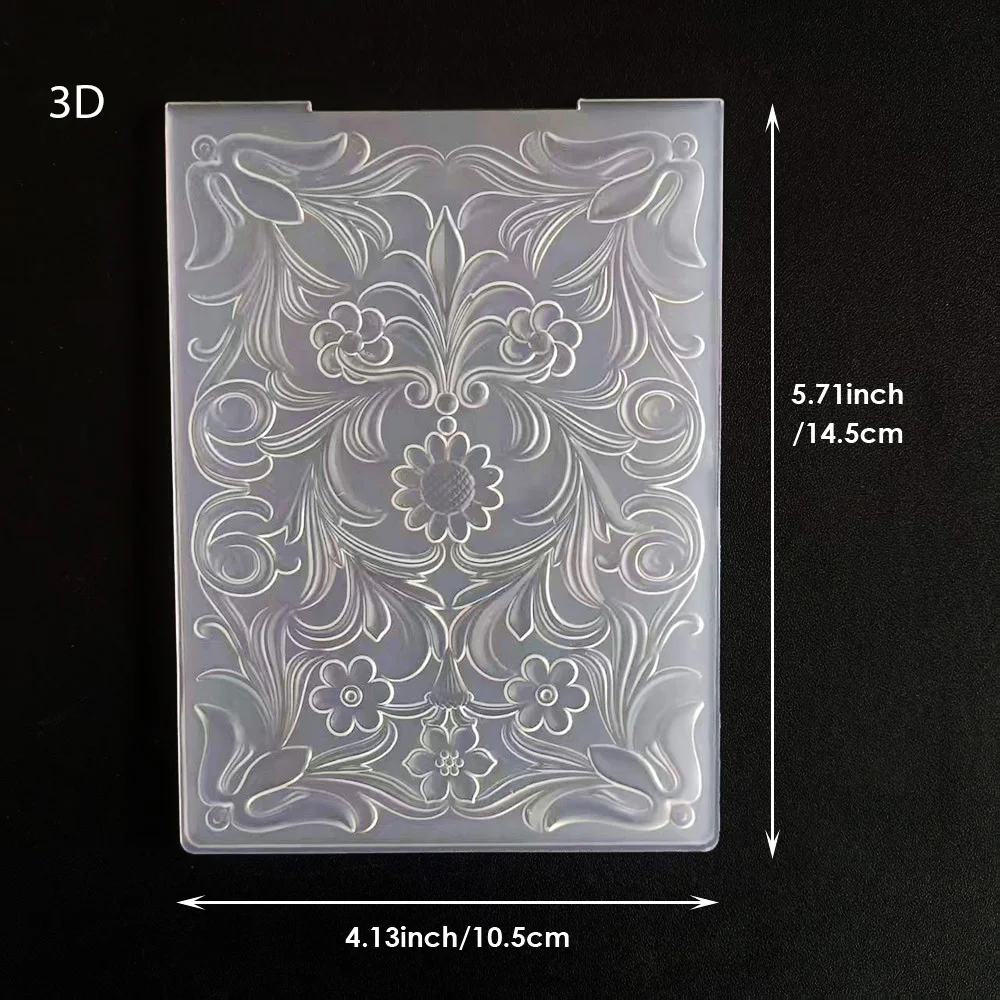 Flowers/Sunflowers/Lucky Grass3D Plastic Embossing Template Folders for Card Making Photo Album DIY Scrapbooking