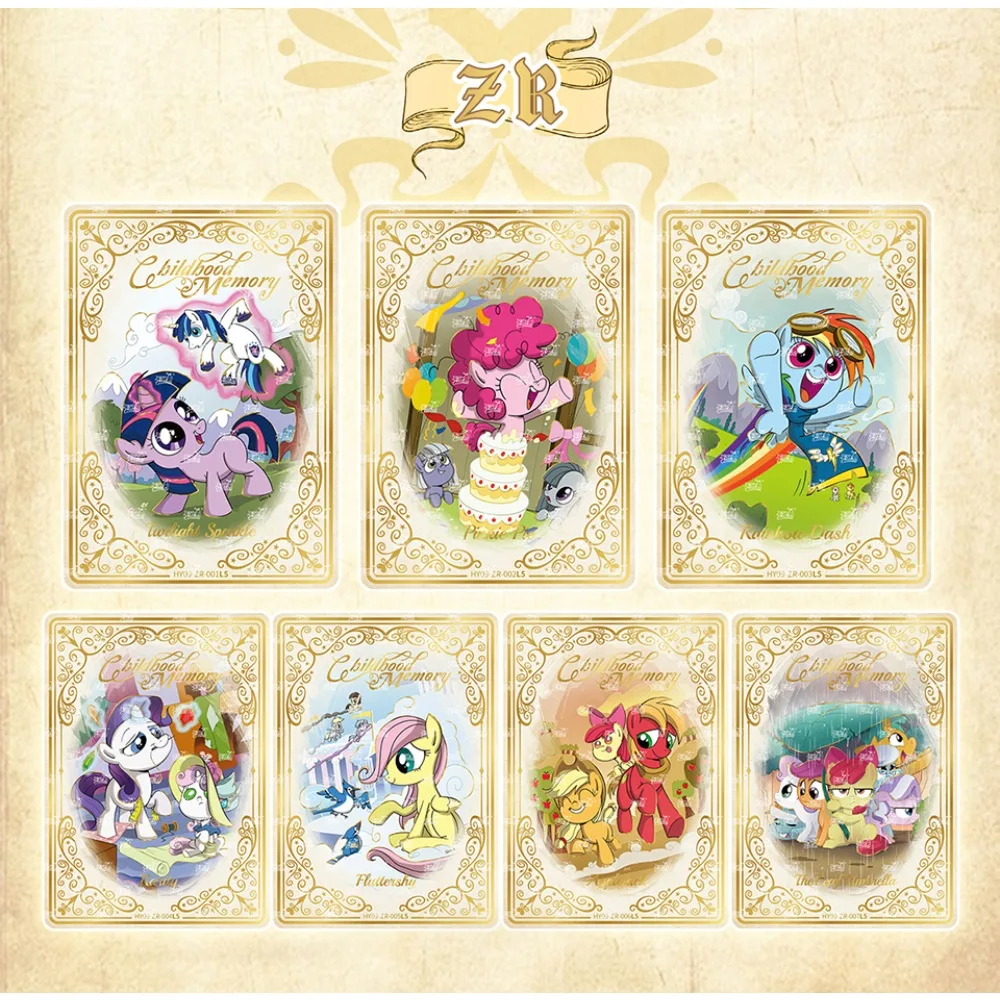 KAYOU Genuine My Little Pony Collection Cards Elegant Gorgeous Visual Art Design Popular Animated Characters Cards Children Gift