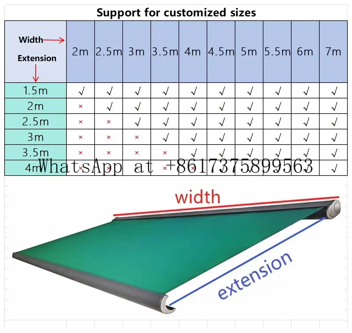 Premium Outdoor Retrac Cassette Awning, Automatic Foldle Sun Sh Canopy for Garden Patio Backyard