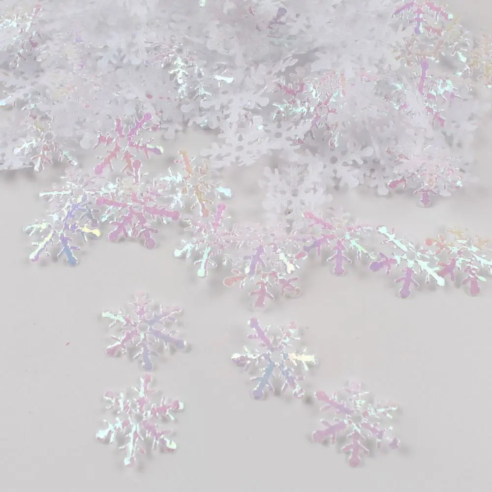 Creative Multi-color Christmas Snowflakes Confetti Glitter DIY Artificial Snowflakes 1.5cm/2cm/3cm Snowflake Sequins Wedding