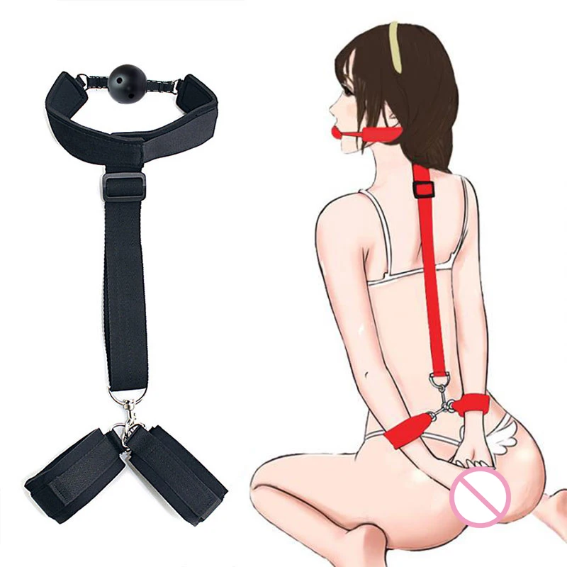 Sex Toys For Woman Handcuffs & Ankle Cuffs Restraints Mouth Gag Adult Games Couples No Vibrator Bdsm Bondage Rope Sex Shop 18+