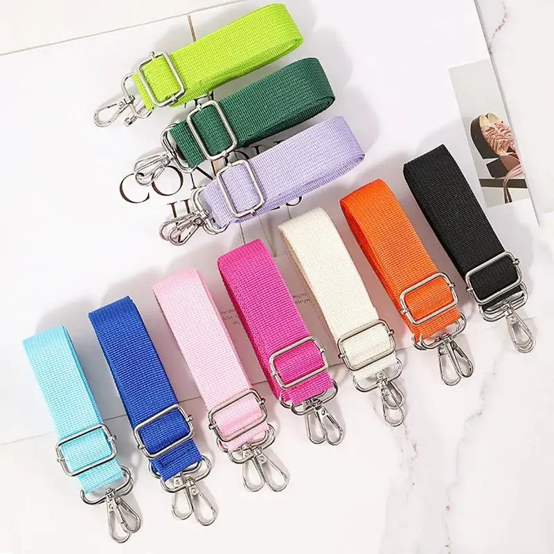Adjustable 38mm Wide Canvas Bag Strap 76-145cm Durable Shoulder Strap for Women's Handbags Crossbody Bags