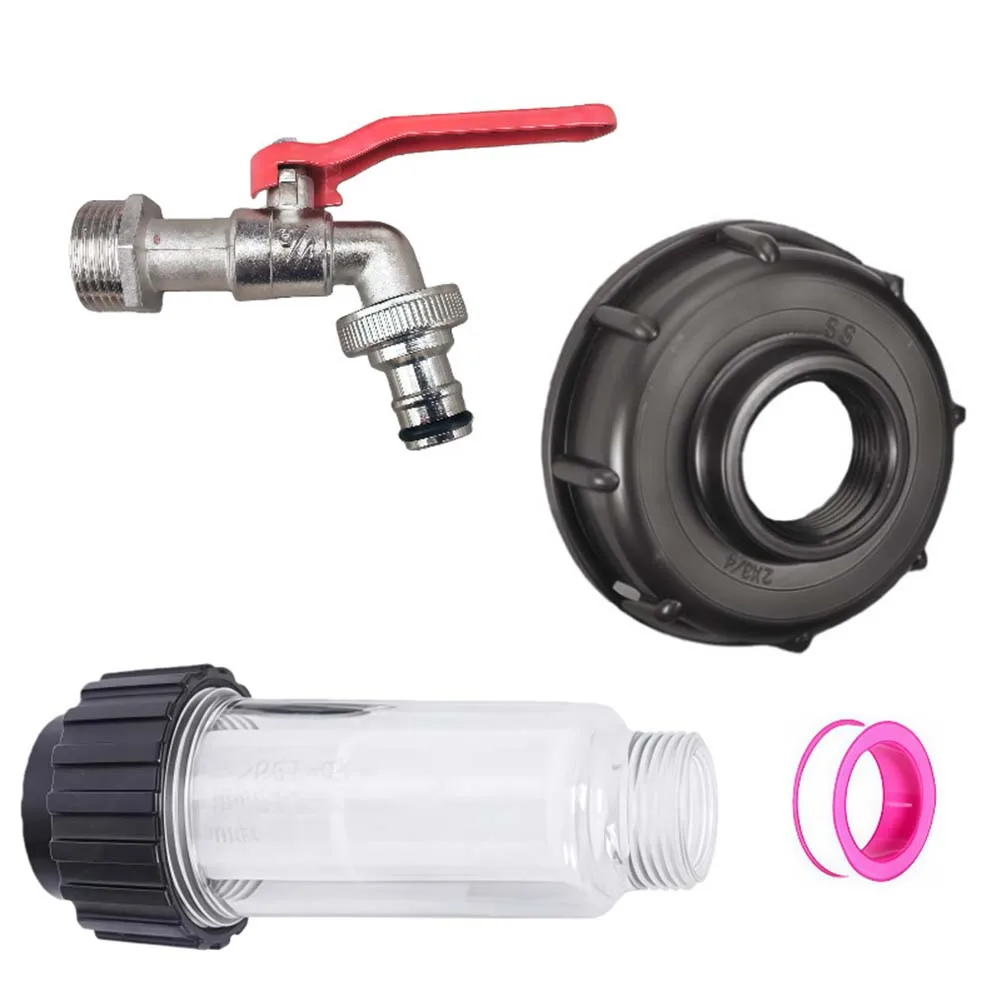 

Tonne Bucket Adapter IBC Tote Adapter 90-degree Rotation Lead-free Brass Sealing Tape Included For Garden Irrigation