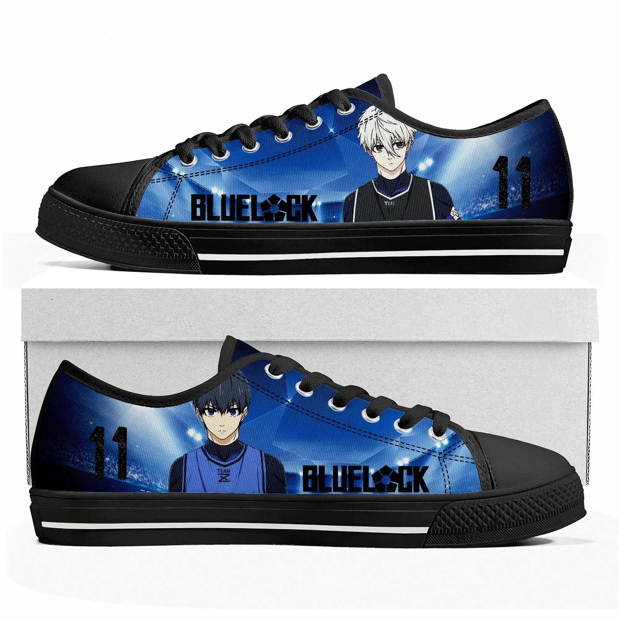 Zapatillas Bajas Blue Lock para Hombre y Mujer, Zapatillas de Lona de Alta Calidad, Estilo Casual, Anime Yoichi Isagi, Zapatos Personalizables