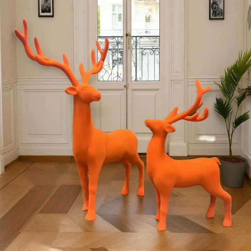 Light luxury style modern deer ornaments, living room TV cabinet wine cabinet moving house gifts, home decorations