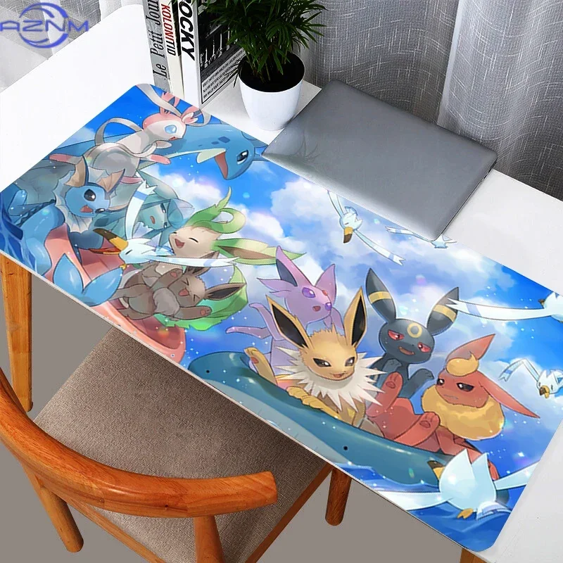 Extra Large Pokemon Pikachu Gaming Mouse Pad Computer Gamer Laptop Keyboard Carpet Mouse Mat Non-Slip Rubber Table Rug