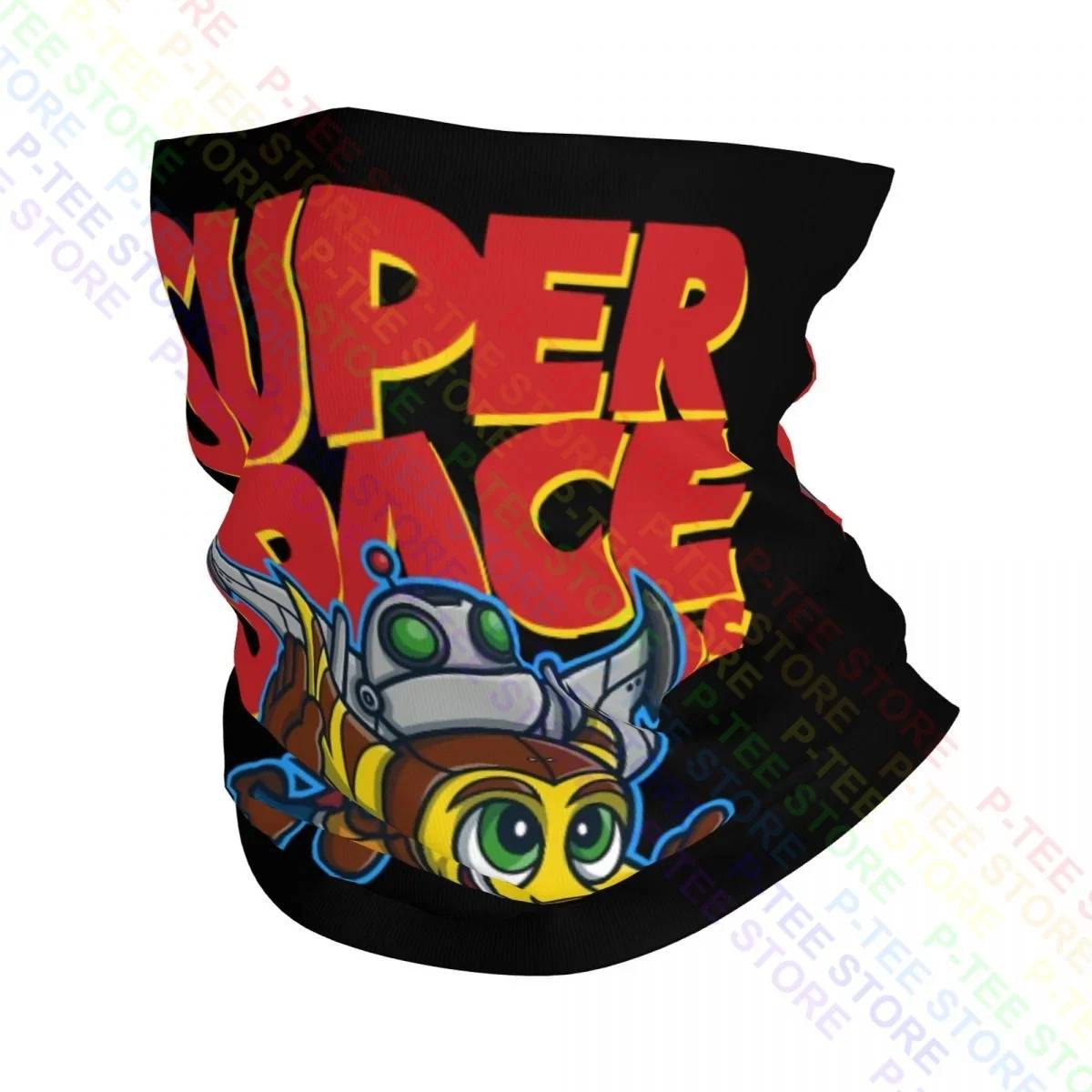 Super Space Bros Ratchet Clank Neck Gaiter Bandana Scarf Face Mask Soft Ourdoor Neck Warmer