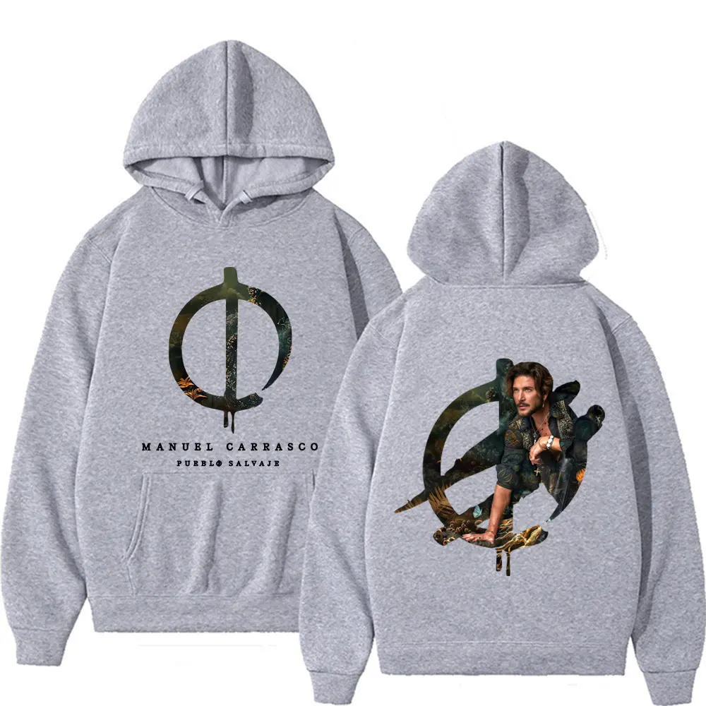 Manuel Carrasco Pueblo Salvaje 2025 Album Felpa con cappuccio Top Uomo Donna Moda Hip Hop Felpe a maniche lunghe Felpa casual Autunno