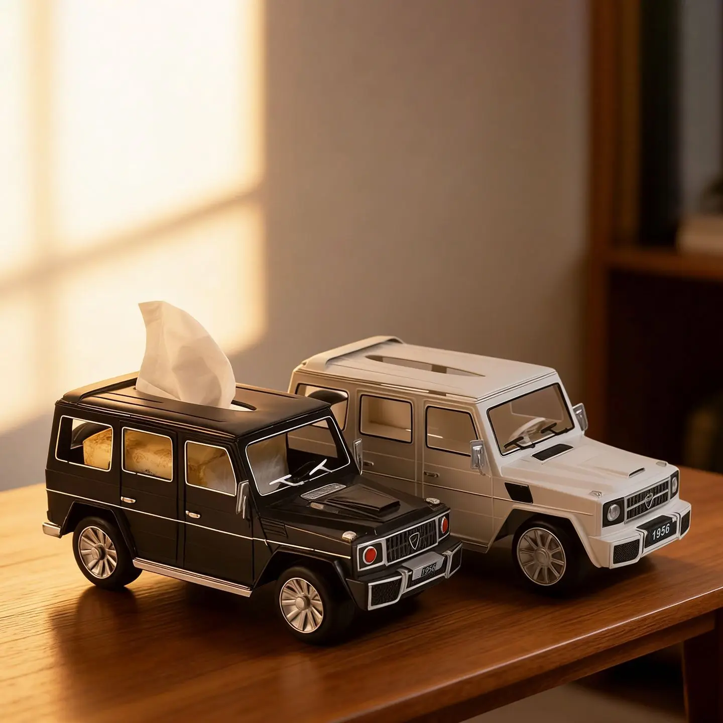 Retro classic car tissue box wrought iron handmade car model decorative ornament metal industrial wind storage pumping box