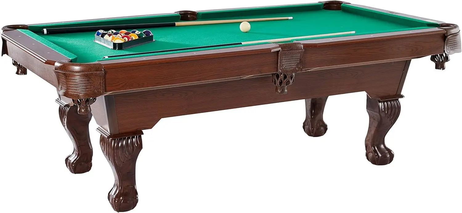 Billiards Multiple Styles Pool Table, Preassembled Playfields with Complete Billiard Accessory Sets, Perfect for Fami