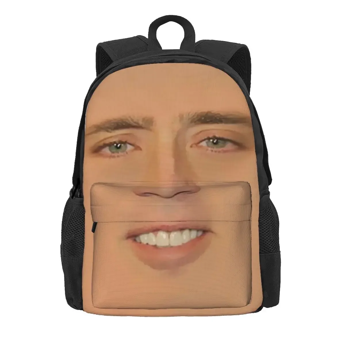 Nicolas Cage Giant Face Backpack Daypack Large Capacity Boys Girls BookBag School Bag Shoulder Bags for Men Women
