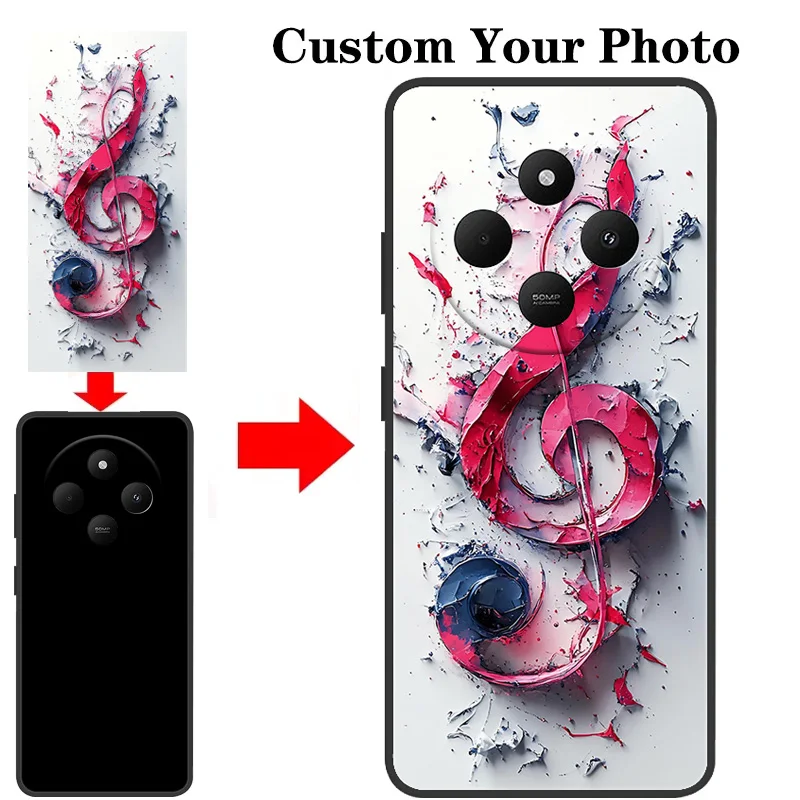 DIY Telefoonhoesje voor Xiaomi Redmi 14C 13 13C A3 A4 A3x k80 15 14T Pro POCO C75 Custom Personaliseer Foto Cover Redmi a3x 14C Capa