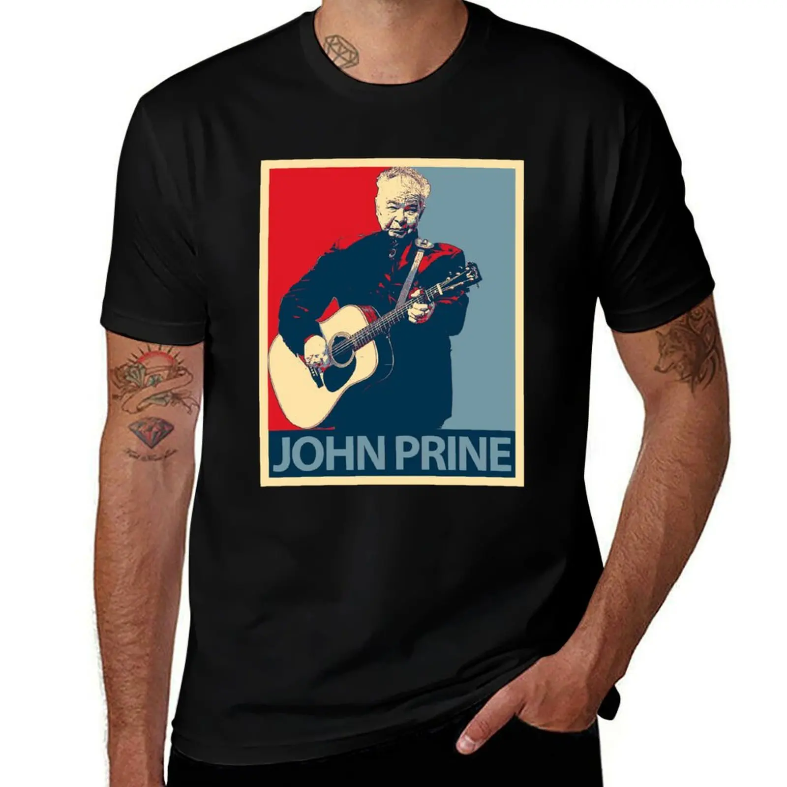 

John Prine T-Shirt man tshirt t shirts for man graphic vintage t shirts for man cotton soft T-shirt