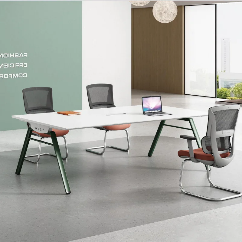 Modern and stylish simple strip four-legged conference table conference table multi-function