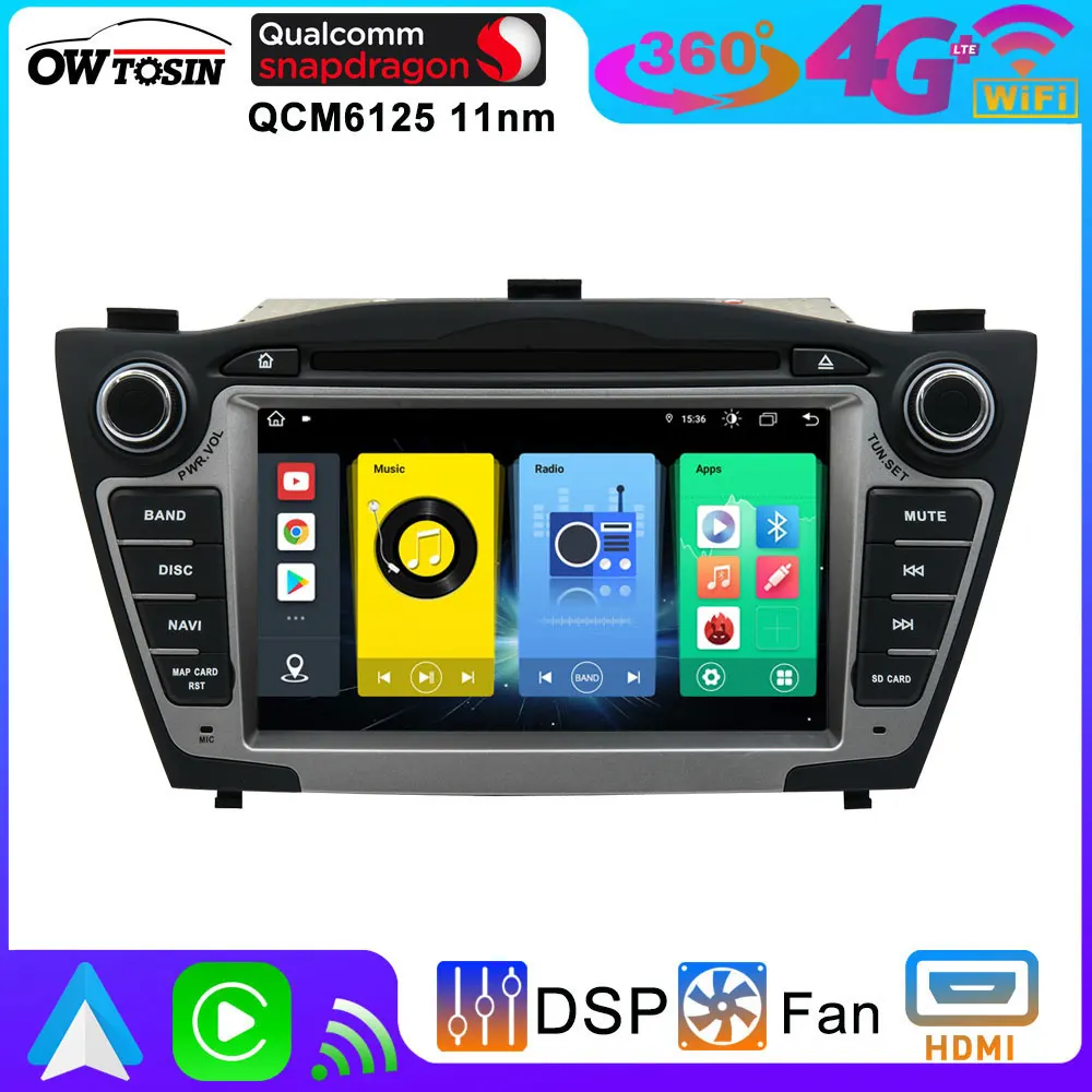 UIS7870 12G + 256G Android 13, автомобильный радиоприемник, мультимедийный плеер, стерео для Hyundai Tucson LM IX35 2009-2018, GPS BT 5,0, экран CarPlay