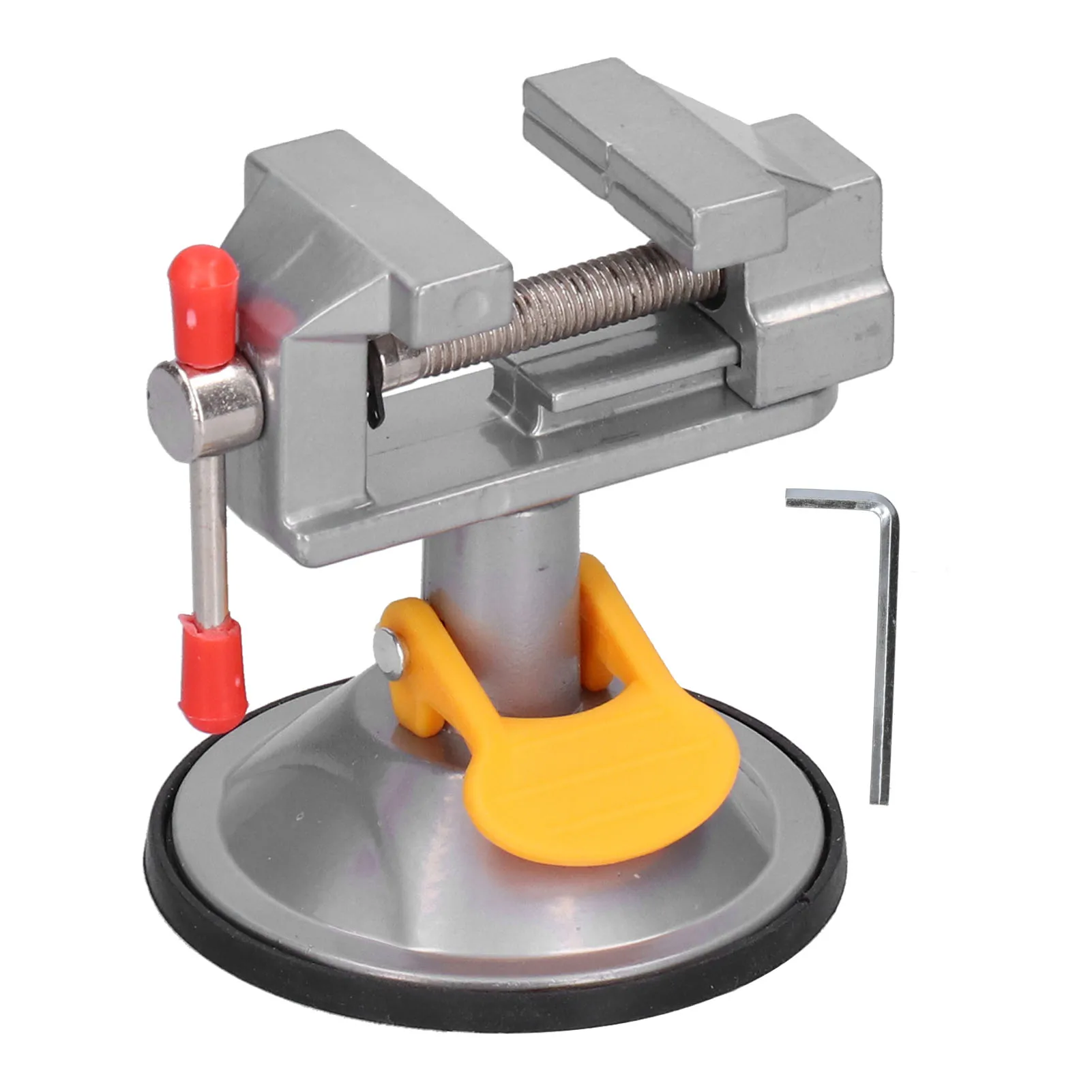 Suction Cup Mini Vise 45# Steel 360 Degree Rotation Mini Hand Tool for Glass Desktop Metal