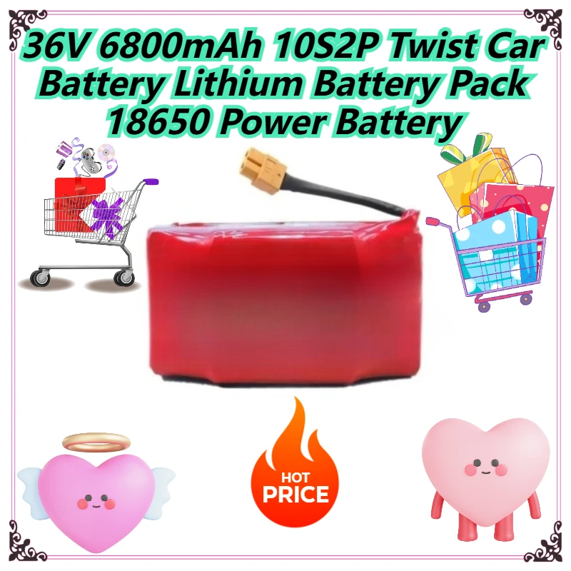 

36V 6800mAh 10S2P Twist Car Battery Lithium Battery Pack 18650 Power Battery