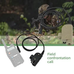 Tactische Headset Adapter Ptt U94 Silynx Ptt 2 Pin K Plug Militaire PTT voor Baofeng Walkie Talkie voor COMTA Schieten Hoofdtelefoon