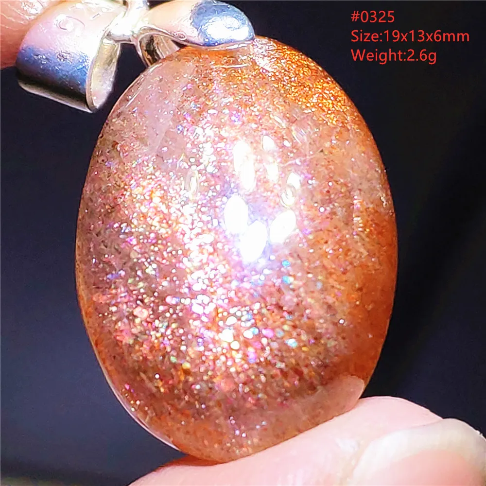 Natural Gold Strawberry Quartz Pendant Jewelry Beryl Orange Copper Sunstone Arusha Gift Women Men Fashion Bead Necklace AAAAAA