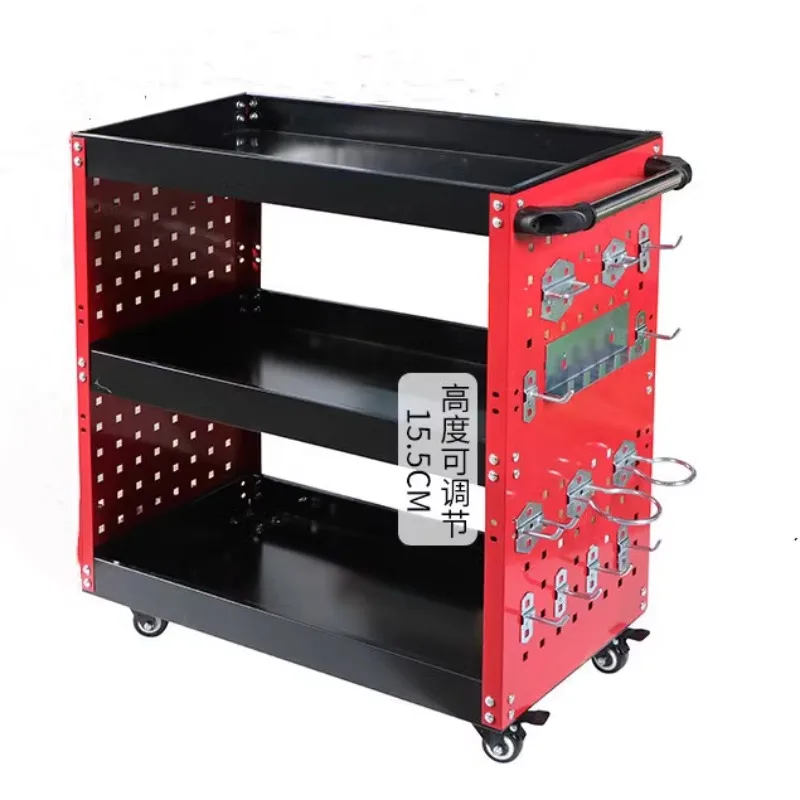

Tool Cart Three-layer trolley Parts Cart Auto Repair Cabinet Tool Storage Rack Tool Box Mobile Repair Rack Layer