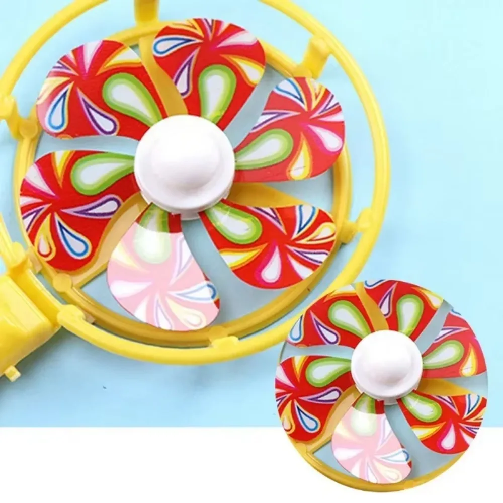 Moulin à vent créatif arc-en-ciel, 10 pièces, poignée sifflante, molette, Spinner à vent, jouets éducatifs rétro couleur bonbon pour enfants