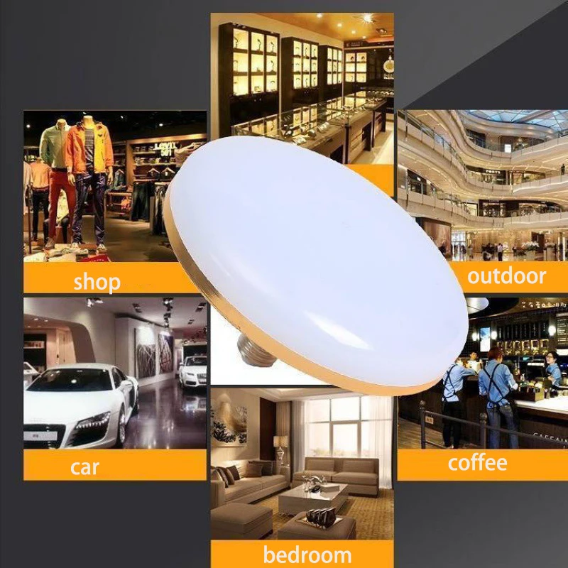 LED Bulb E27 Led Lamp Super Bright 12W 15W 20W 30W 220V UFO Leds Lights Indoor Warm White Lighting Table Lamps Garage Light