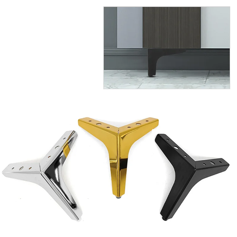 4Pcs Furniture Legs Black Gold Coffee Table Legs Cabinet Supporting Sofa Feet for Table Hardware 10/13/15/17CM