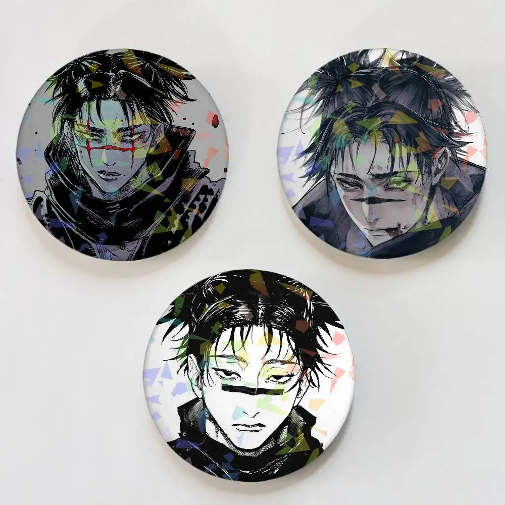 Anime J-Jujutsu K-Kaisen Choso Round Exquisite Laser Badge Brooches Creative Pins For Clothes Hat Backpack Gift Accessories