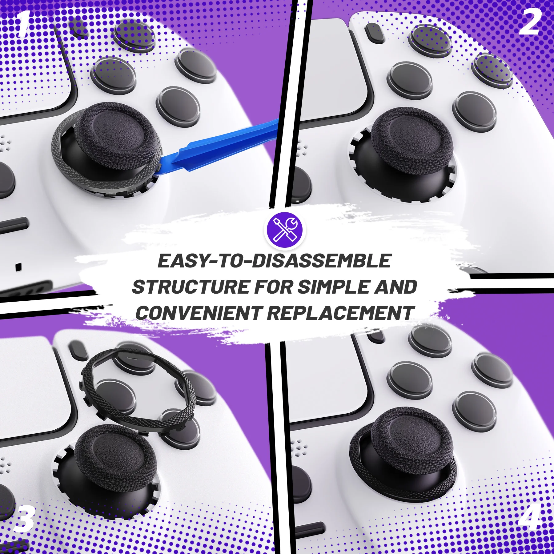 Accent Rings for eXtremeRate Luna Shell for ps5 Controller & eXtremeRate Ghost Shell for ps4 - Not for Standard Faceplate