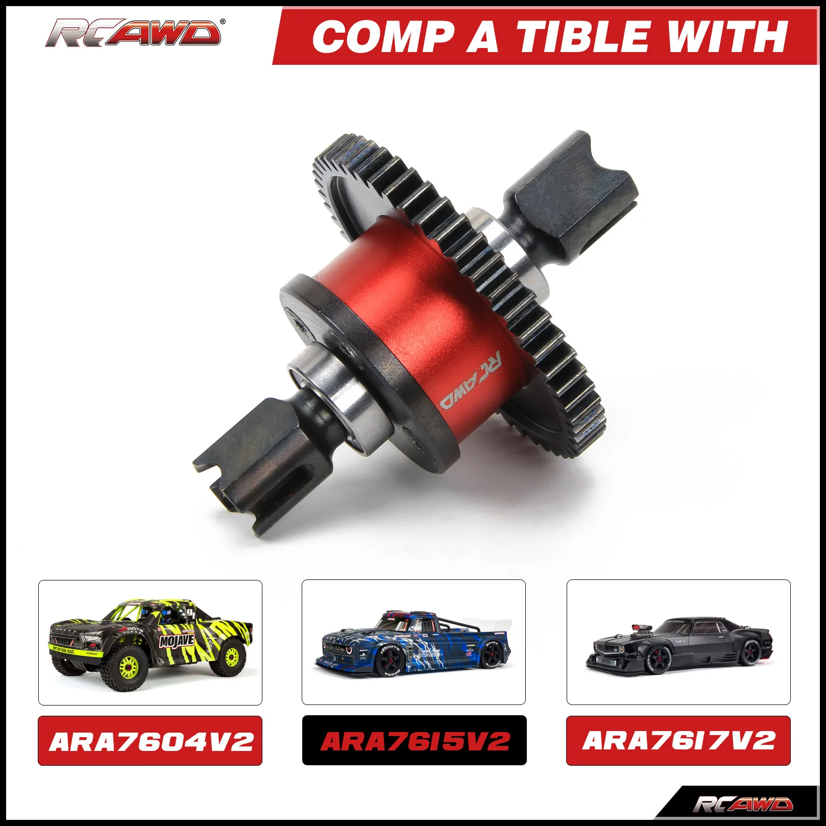 

RCAWD CENTER DIFF SET 50T 300K for Arrma 6s 1/7 1/8 FELONY FIRETEAM INFRACTION MOJAVE KRATON NOTORIOUS TLR Upgrades Parts