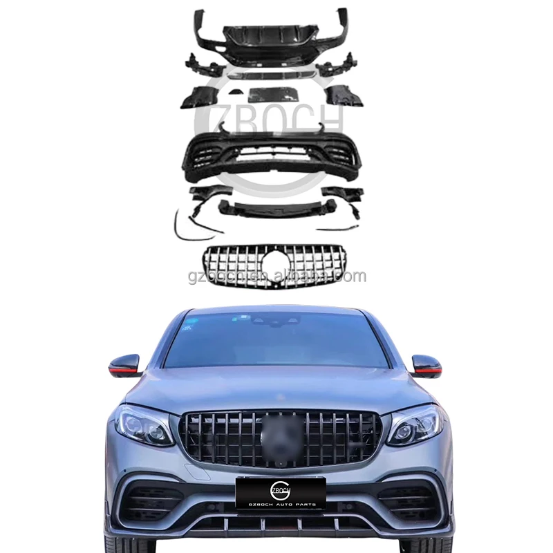 for  Favorable price body kit for Mercedes GLC C253 Coupe upgrade GLC63 AMG car bumper front bumper front lip