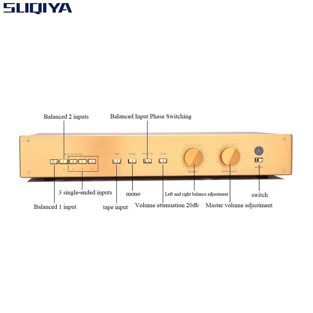 

SUQIYA-AUDIO FM255MKII Hi-End Preamplifier XRL Fully Balanced Preamp NORATEL Transformer