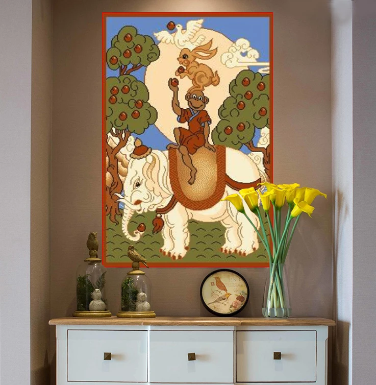 

Утолщенное гобеленовое панно из чистой шерсти для детской спальни и прихожей, настенный декор с символикой удачи и благополучия, украшение для дома